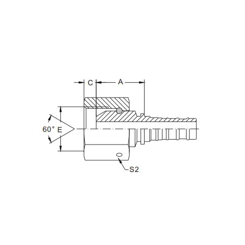 22613-W Bspp メス 60°コーン インターロック