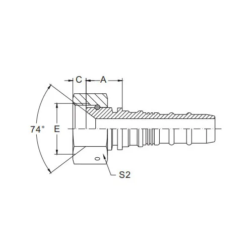 26713-W JIC hona 74° Cone Seat Interlock