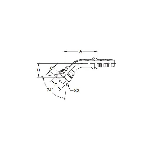 26741 Ghế hình nón 74° Nữ 45°JIC