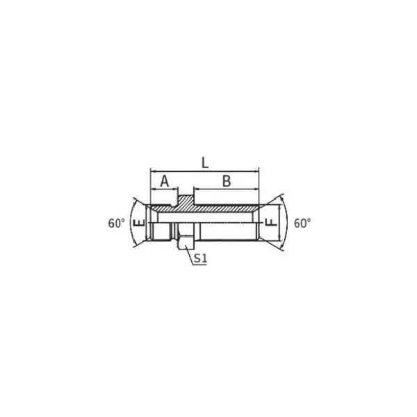 45° BSP macho 60° asiento/BSP hembra 60° Cono