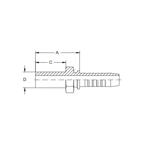 Ống đứng 50011-Metric thẳng DIN 2353