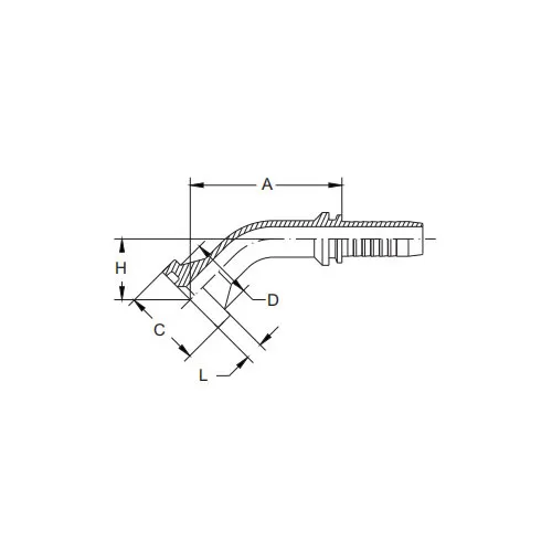 Mặt bích 87341-45°SAE 3000PSI Nón 61