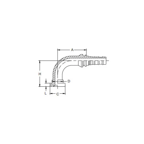 87993-90°SAE Bride 9000 PSI Verrouillage