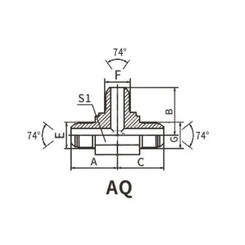 AQ Metric Male 74° Cone T-paita