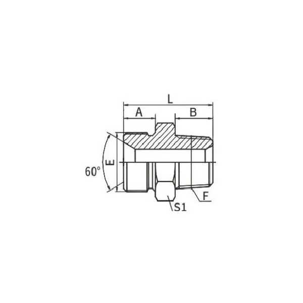 Vách ngăn ghế nam 60° BSP