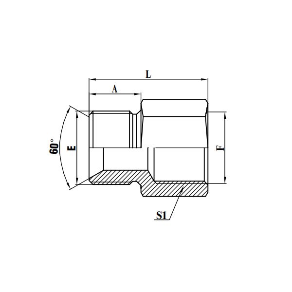 Труба для стыковой сварки/BSP, внутренняя резьба, конус 60°