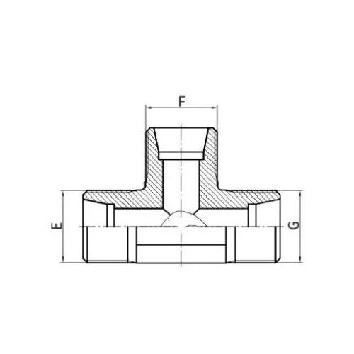 DIN Metric Male 24°L .T. Tee