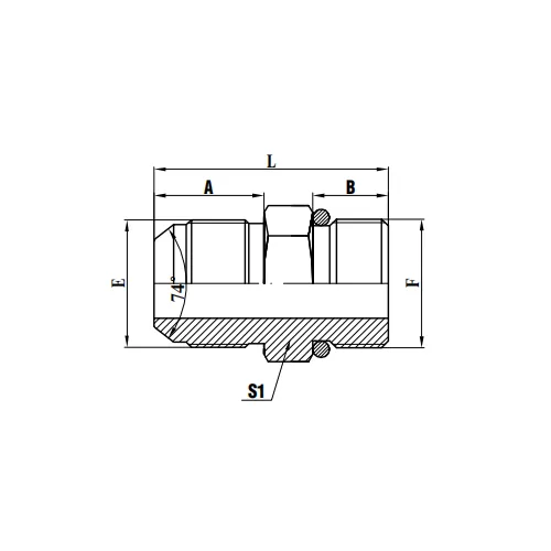 JIC Hane 74° Cone/SAE O-Ring Boss