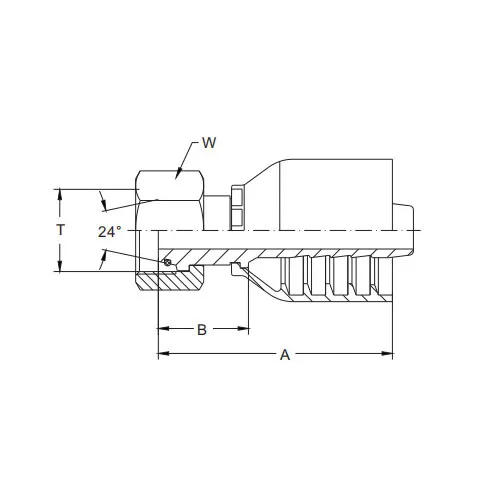 Metric Female 24°Cone O-Ring Heavy Series