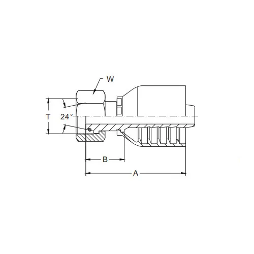 Metric Swivel Female 24° Cone Seat O-Ring