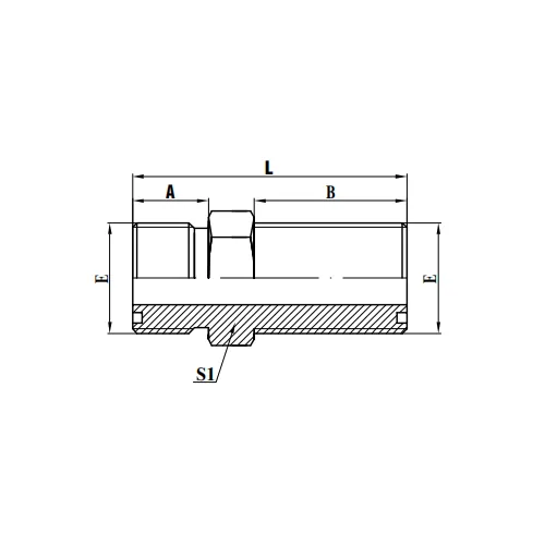 ORFS Passaparete con O-Ring maschio