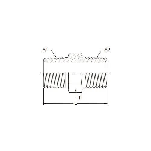 SAE MP-MP Hex Nipple/NPTF