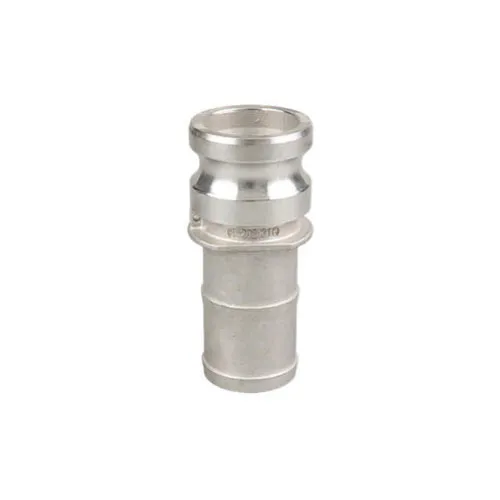 Acoplador macho tipo E X Vástago de manguera-Camlock de acero inoxidable