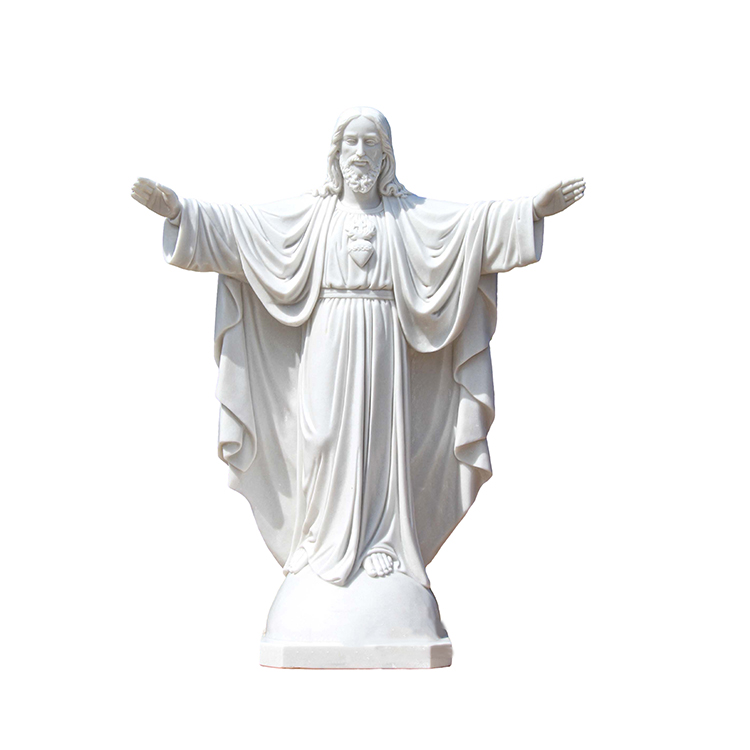 Hand Carved Welcoming Jesus Marble Statue