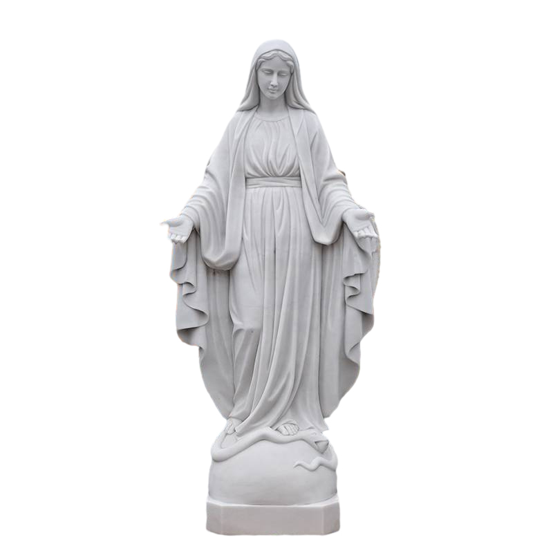 Marble Garden Virgin Mary Statue
