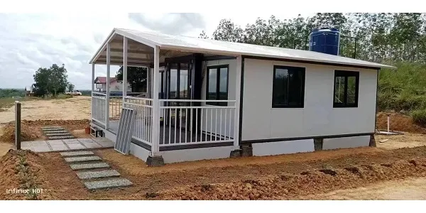 Casa contenedor expandible de doble ala de 20 pies casas modulares casas prefabricadas