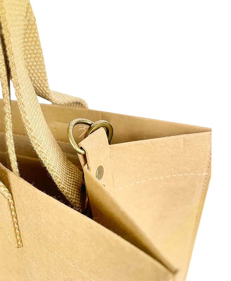 Washable Kraft Paper Tote Bag With Adjustment Strap