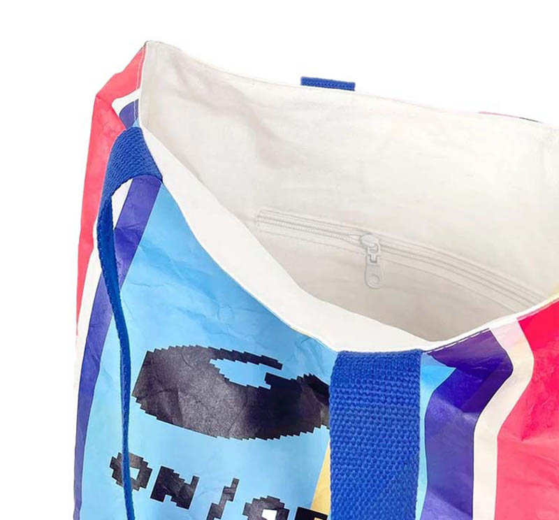 Tyvek Tote Bag Stripe Printing