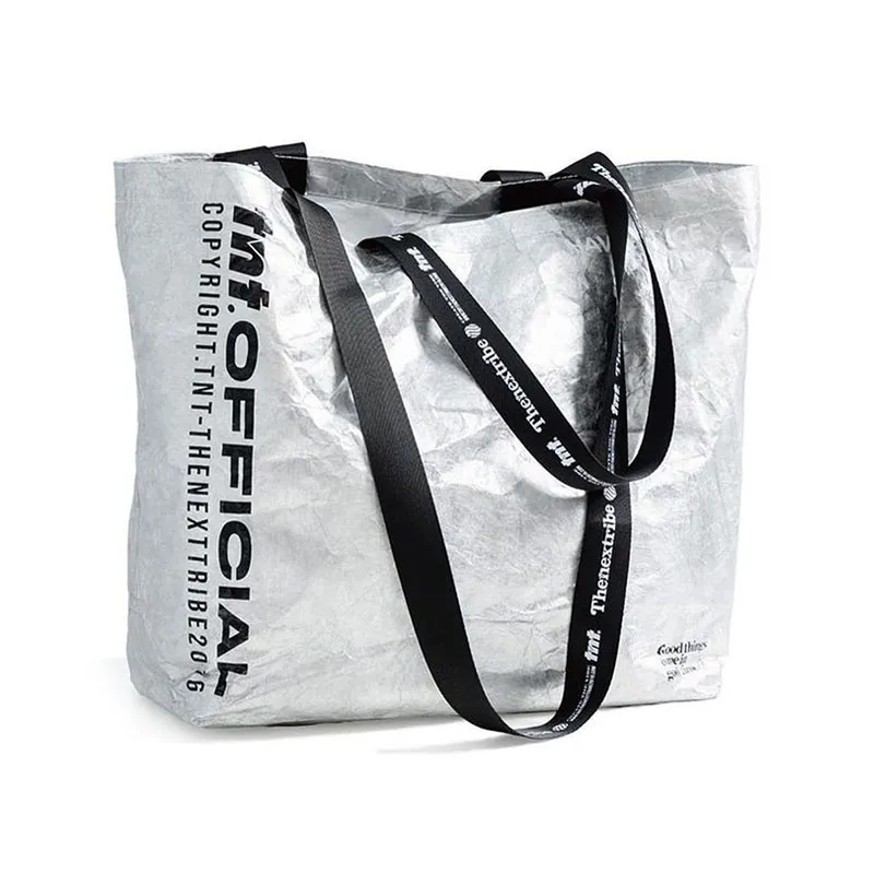 Silver Tyvek Tote Bag