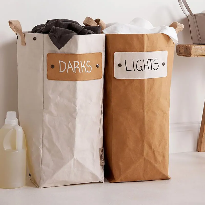 Washable Kraft Paper Storage Bag