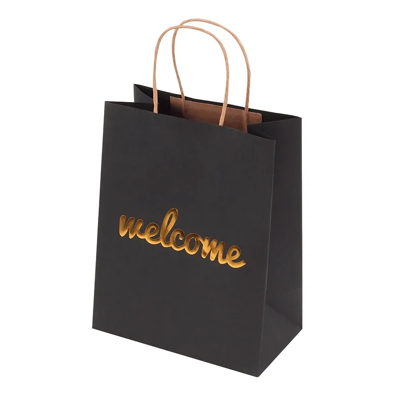 Black Kraft Bags With Handles