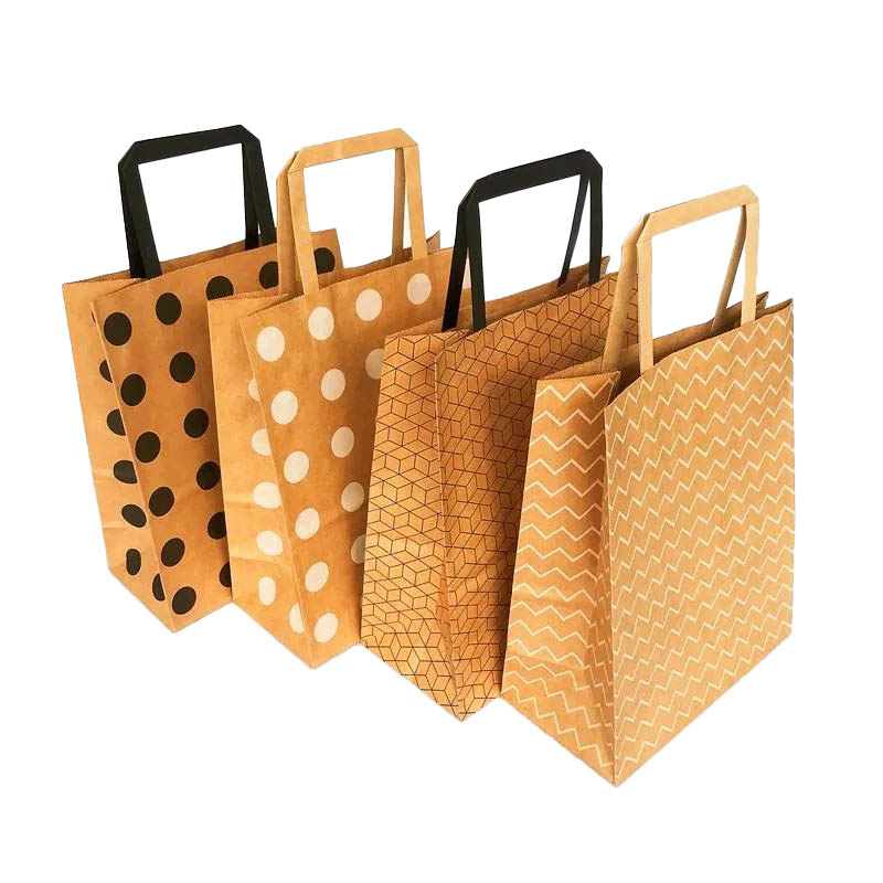 Printed Brown Paper Bags With Handles
