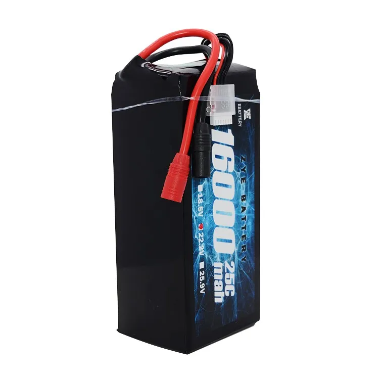 25C 16000mah 22000mah ड्रोन लिपो बैटरी पैक