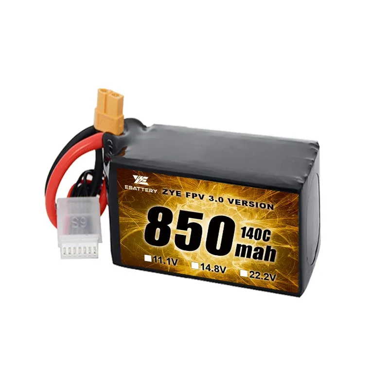 Ukuran Cilik 850mah 1100mah 1300mah 1500mah FPV Lipo Battery