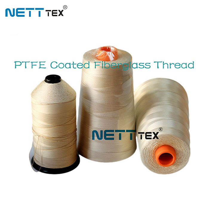 PTFE コーティングされたグラスファイバー製ミシン糸