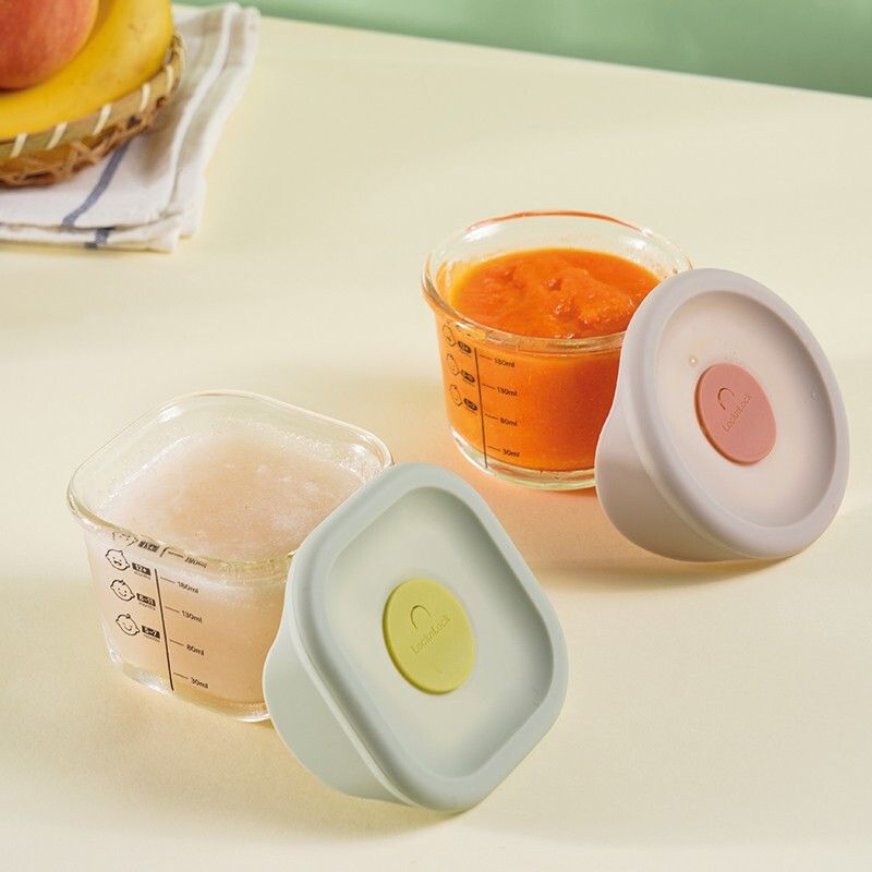 Caixa de preservação de vidro para alimentos complementares infantis