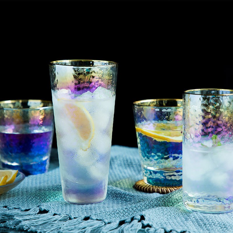 Colorful glass water cup