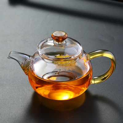 กาน้ำชาแก้วกังฟูเคลือบสีสันสดใส