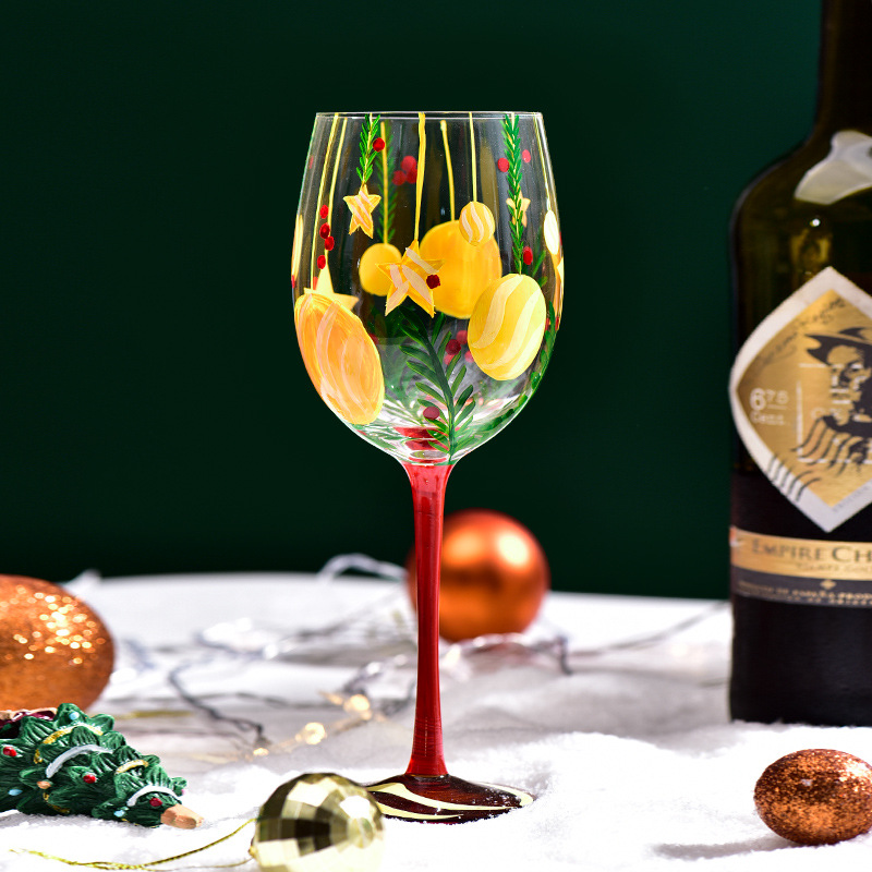 Creative Christmas Glass Wine Glass