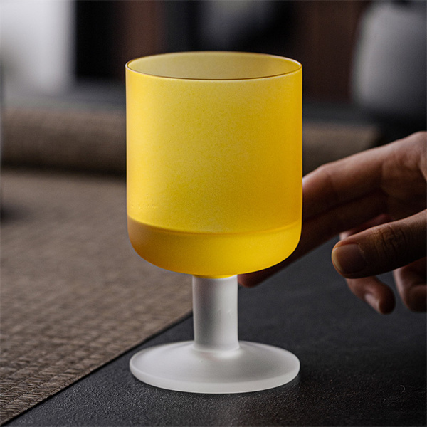 Crystal frosted glass drijk cup
