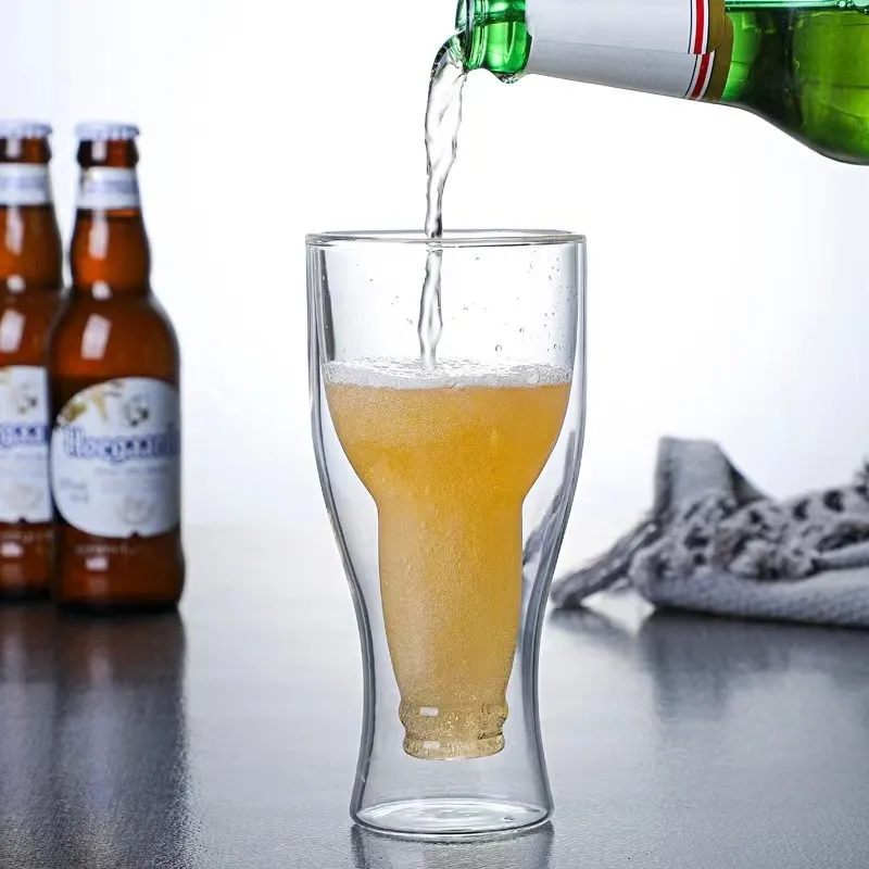 Double Wall Glass Beer Mug