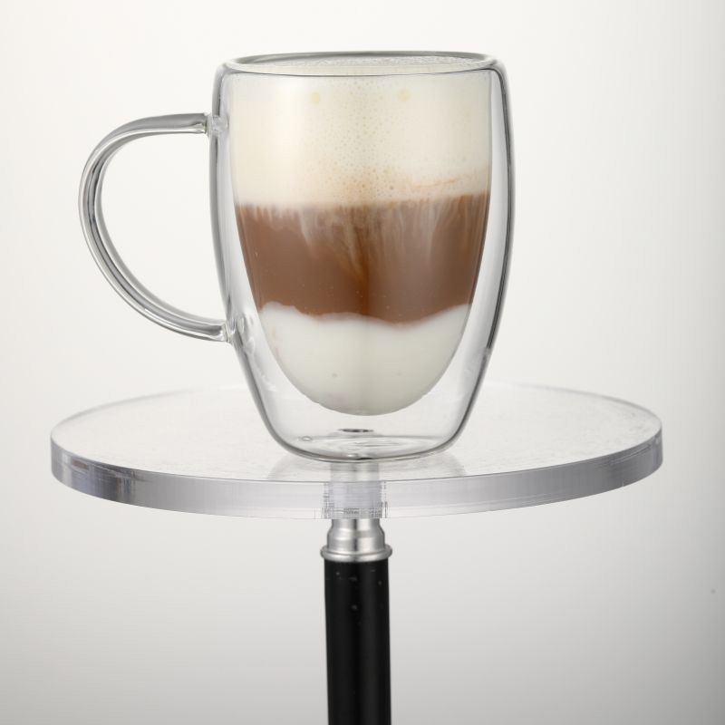 Egg-shaped Double-walled Glass Coffee Cup