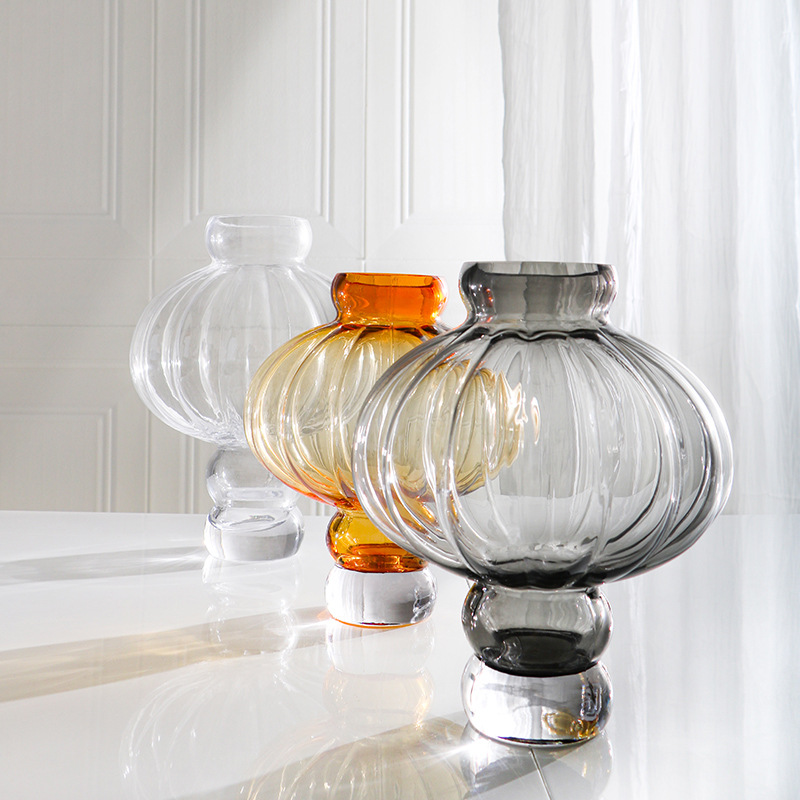 European Style Lantern Crystal Glass Vase