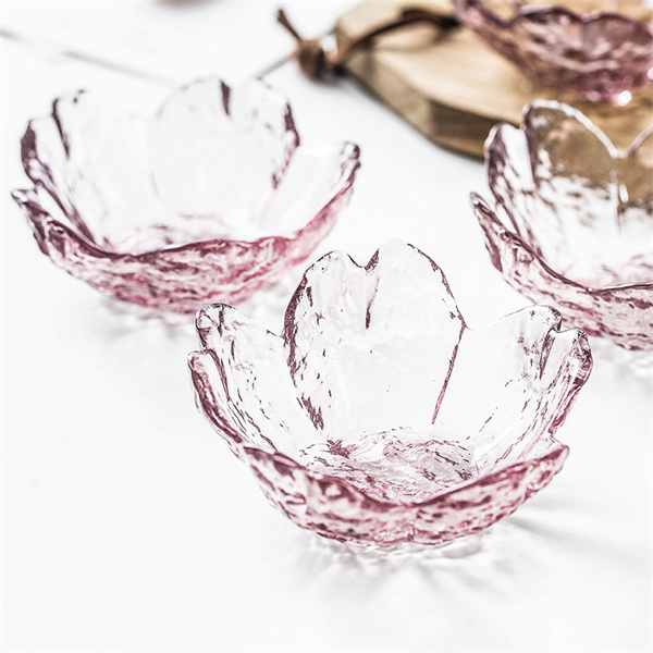 Hammered cherry blossom dipping glass bowl