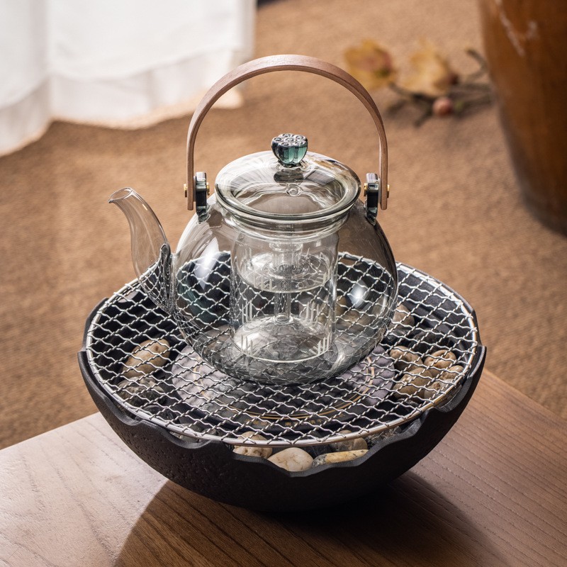 Загреан стаклен чајник