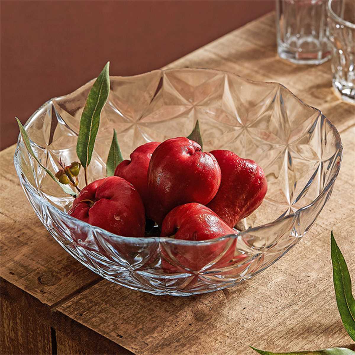 Home fruit glass bowl