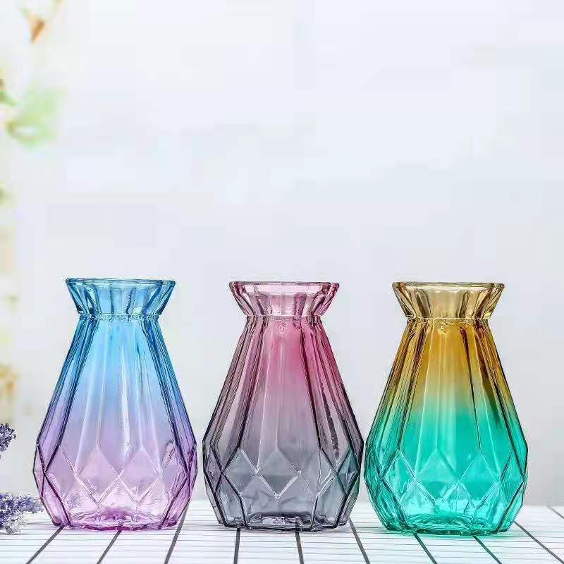 Ins Style Gradient Glass Vase
