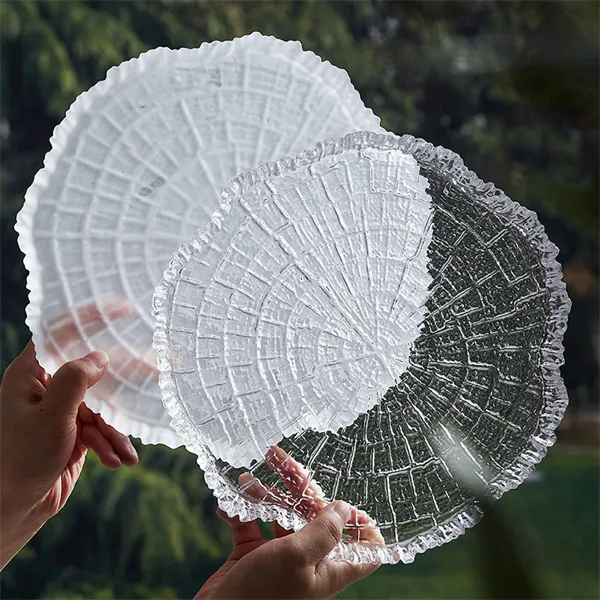 Irregular creative glass plate