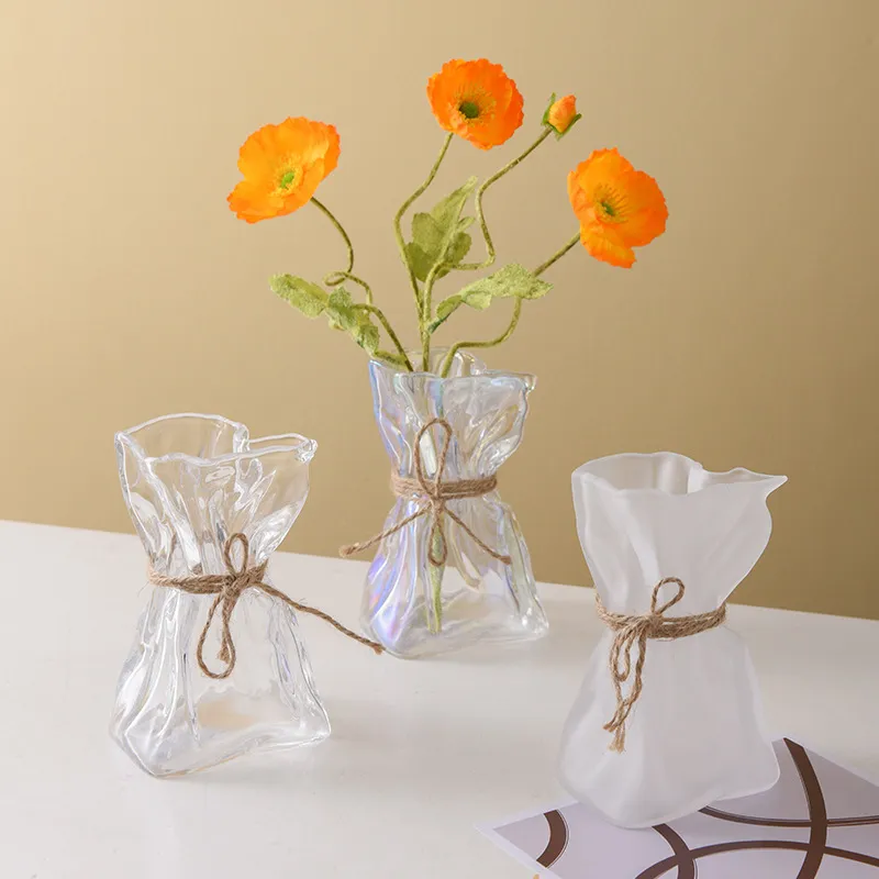 Irregular glass vase