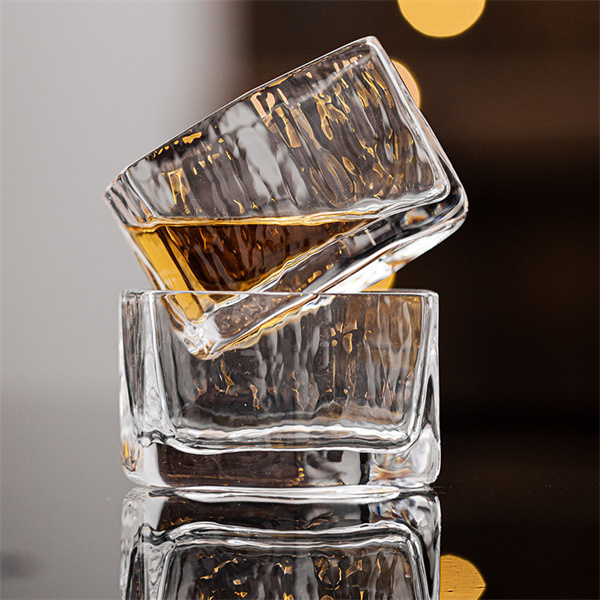 Japanese seven-cornered crystal glass tea cup
