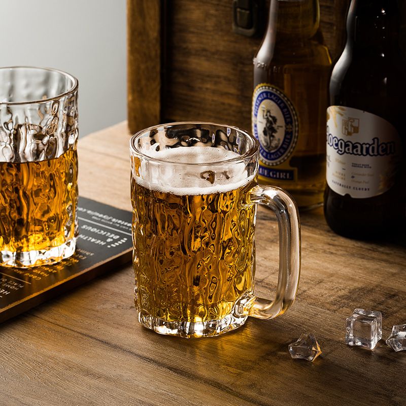 Large Capacity Glass Beer Mug with Handle