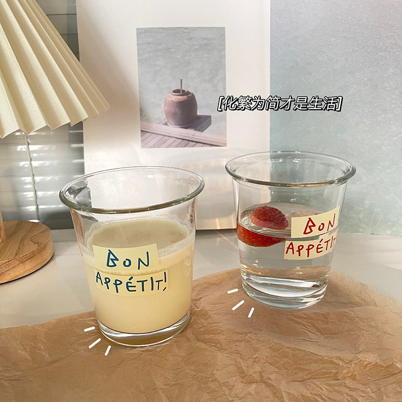 Letter Printed Cold Brew Coffee Glass