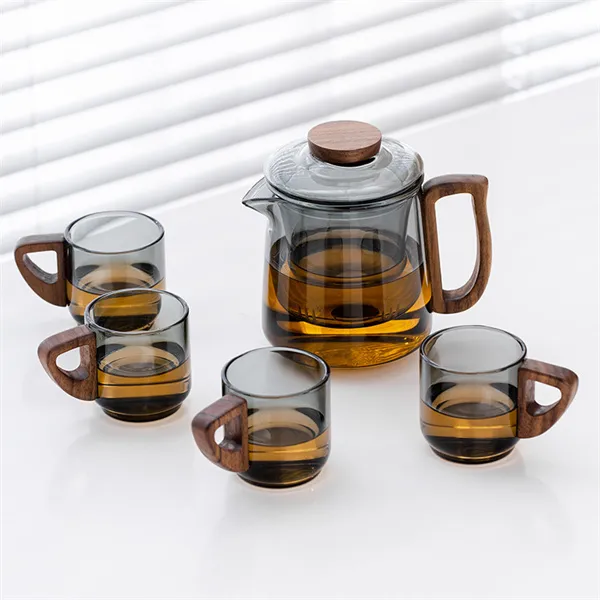 Nuovo set da tè in vetro in stile cinese