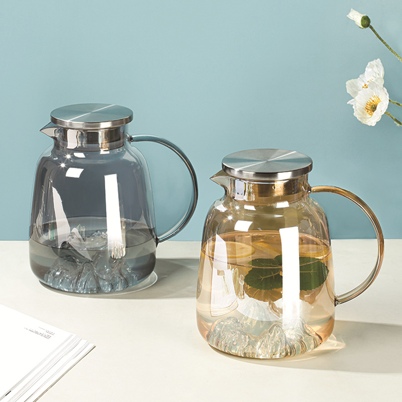 Nordic Simple Mountain View Glass Kettle