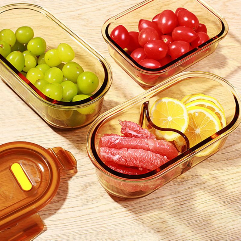 Cutie de prânz portabilă din sticlă