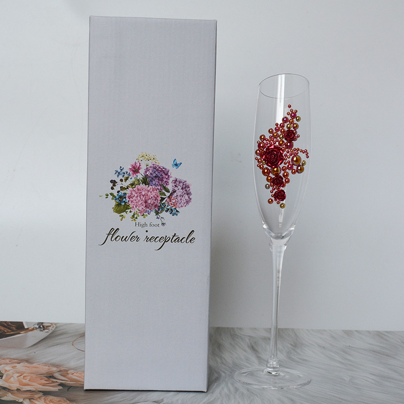 Rose Glass Champagne Fløyte